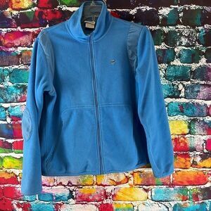 Lacoste Size 42 Blue Fleece Full Zip Jacket Lightweight